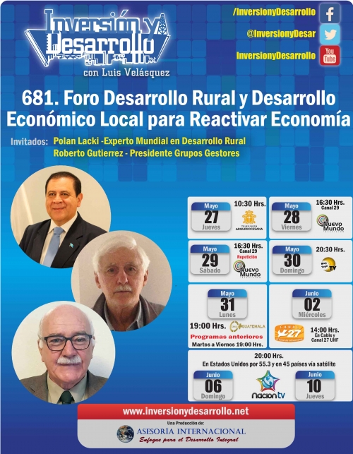681. Foro Desarrollo Rural y Desarrollo Económico Local para Reactivar Economía